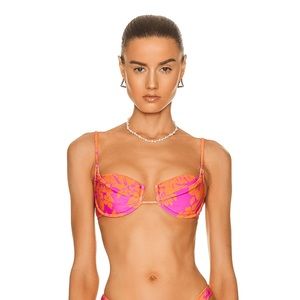 Melissa Simone Daryn Bikini Top Pink/Orange S